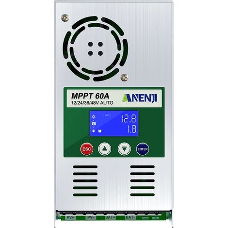 Contrôleur de Charge Solaire, Technologie MPPT, Fonctionnalités de Protection de la Batterie, ANJ-48V-60A (1/2)