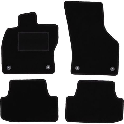 Tapis en velours noir pour : Seat Leon III à hayon, break, variante (2012-2020) (1/5)