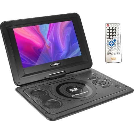 Lecteur DVD/MP4 portable 13,9 pouces pour voiture, écran LED HD, rotation à 270°, rechargeable par USB (1/3)