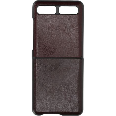 Lederhülle für Samsung Galaxy Z Flip, kratzfeste Schutzhülle, dunkelbraun, Typ 2 (1/5)