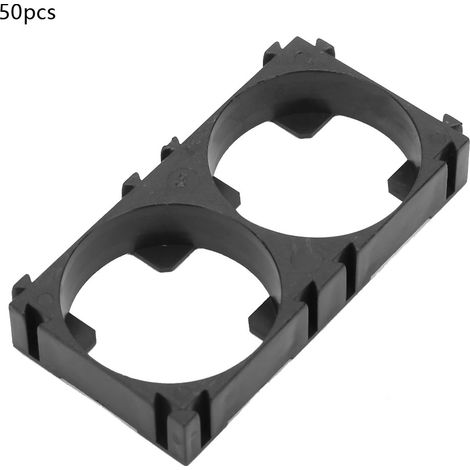 Lotto di 50 portabatterie al litio per batterie 26650 – 56,5x29x8,7mm – doppia cella – plastica