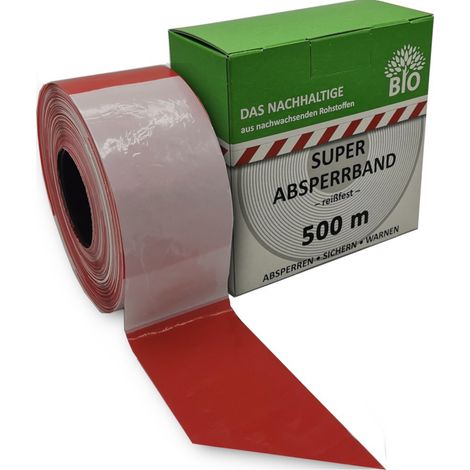 KELMAPLAST Absperrband 500 m-Rolle rot/weiß geblockt