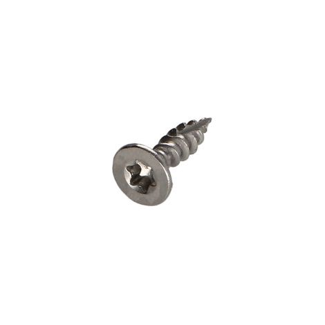 Vis bois TEKOR Inox A2 Tête fraisée Cranté TORX T20 4X20 Filetage total Pointe antifendage type 17