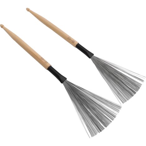 2PCS Baguettes de Batterie en Érable avec Embouts en Caoutchouc pour Batterie Acoustique et Électronique (1/5)