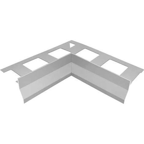 Gocciolatoio/Angolare/Giunzione NOR in Alluminio per Balconi e Terrazze - Barra da 2,7 metri : Colore - Silver, Modello - ANGOLARE INTERNO
