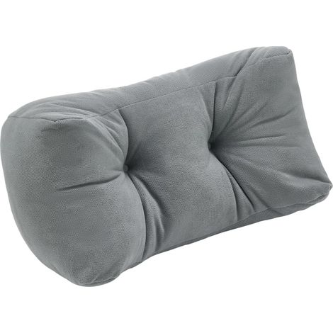 Coussin de soutien lombaire ergonomique pour chaise de bureau et siège auto, coussin lombaire en mousse à mémoire de forme avec housse en chenille respirante (bleu) (1/5)