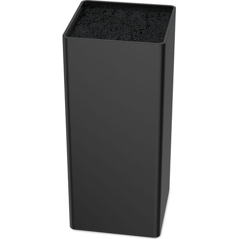 Bloc Couteaux Cuisine, Porte Couteau Vide avec Lattes Flexibles, Universel Range Couteaux de Cuisine pour 8 Couteaux de Toutes Sortes, Noir, 9.5 x 9.5 x 22cm (1/5)