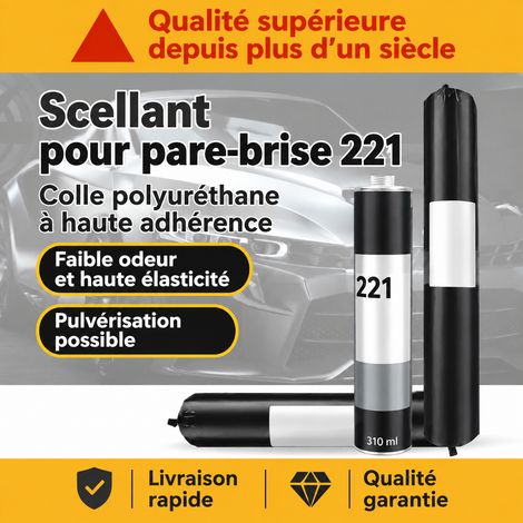 Mastic colle polyuréthane élastique 221 noir 600ml étanchéité et collage structurel 800 g – Livraison gratuite (1/5)