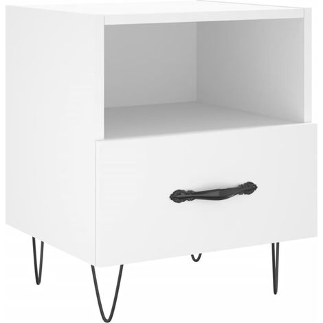 Maison Exclusive - Comodino Bianco 40x35x47,5 cm in Legno Multistrato