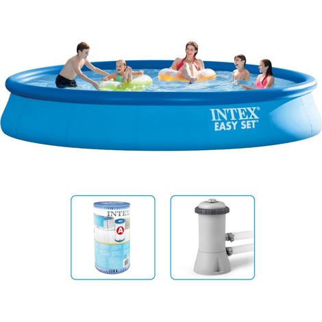 Piscine Intex Easy Set - 457 x 84 cm - Ronde - Gonflable - Avec pompe filtrante (1/5)