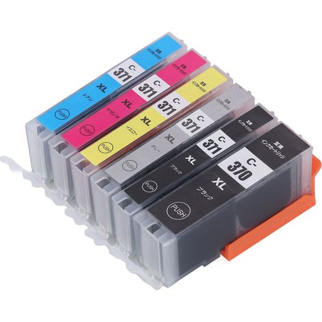 Cartouche d'encre lot grande capacité, impression nette et couleurs vives, remplacement noir pour PIXUS BK C M Y GY, teinte noire, haute densité, compatible, pack multiple. (1/5)