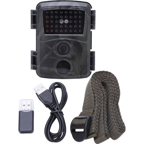 Caméra de chasse HD 12MP photo 1080P vidéo IP54, déclenchement rapide 0,8s, infrarouge pour observation faune (1/5)