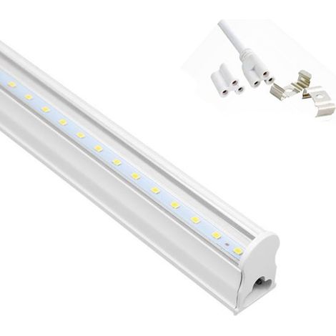 Sottopensile led smd trasparente plafoniera neon tubo 120 cm 21 watt luce fredda 6500k reglette per soffitto mensole ripiani