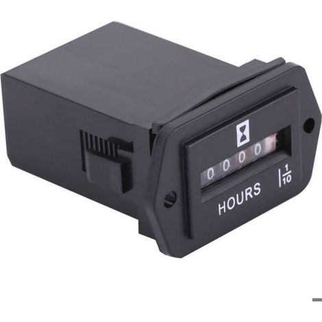 Compteur Horaire Mécanique - 6 V À 80 V DC - Pour Moteur Essence Diesel Générateur Marin - 0 À 99999,9 Heures - ABS - 1 Pièce (1/5)