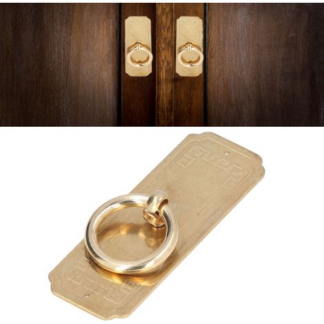 Tirador antiguo chino para puerta de armario, fabricado en cobre puro – tamaño 10 cm (1/5)