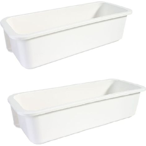 Lot de 2 paniers coulissants pour armoire de salle de bain, étagères coulissantes pour tiroirs de rangement sous l'évier de la cuisine ou dans un espace restreint (blanc) (1/5)