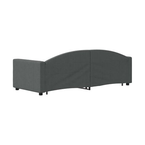 Lit de jour avec tiroirs, gris foncé, 80 × 200 cm (matelas inclus), rangement pratique intégré, idéal chambre à coucher, style moderne, montage simple