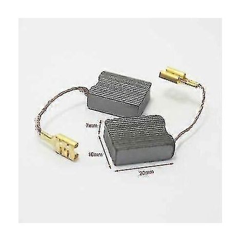 Lot de 10 balais de charbon de rechange (7x16x20 mm) de taille 6 à 20, compatibles avec les mini-perceuses, les meuleuses électriques et les outils rotatifs. (1/5)