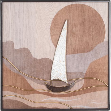 Decorazione murale nautica - Decorazione in metallo a forma di barca a vela - Arte murale nautica - Ideale per casa, ufficio e come regalo
