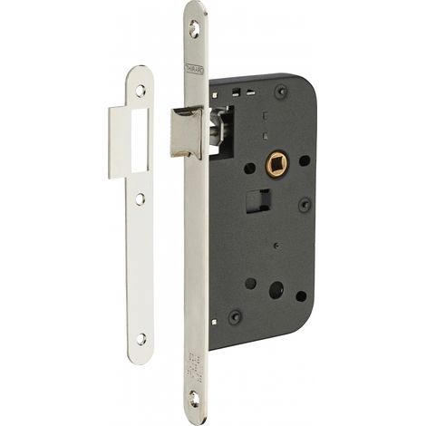 THIRARD - Serrure encastrable pour porte intérieure, axe 50mm, bouts ronds, laiton nickelé - THIRARD (1/2)