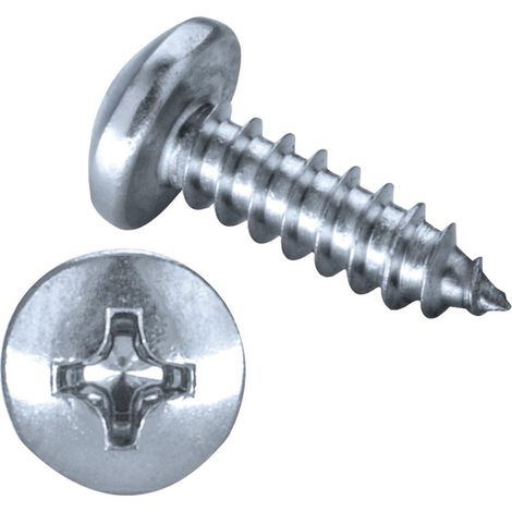GOEBEL - 1000 x Vis à Tôle-Tête Cylindrique Bombée 4,8 x 13 mm Acier inoxydable A2 (W.-Nr. 1.4301/03 AISI 304/02) - ISO7049 DIN7981 - 3030148130 (1/5)