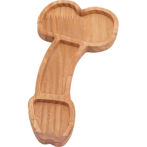 Plateau apéritif en bois composite en forme de trompette, plateau de service pour amuse-gueules, cadeau idéal pour une pendaison de crémaillère (à gauche) (1/5)