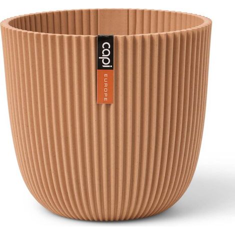 Capi Europe Übertopf Groove Kugel Pfirsichfarben Ø 16,5 cm - Kunststoff