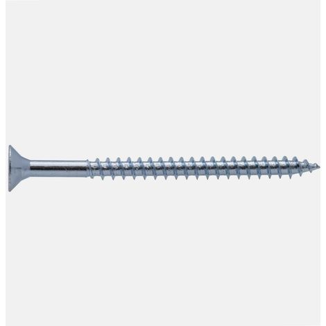 Vis à bois tête fraisée PZ zinguée Viswood filet total 6x80 mm (x5 vis)