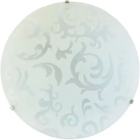 Plafoniera Melissa D.30 1xE27 cromada con vetro blanco