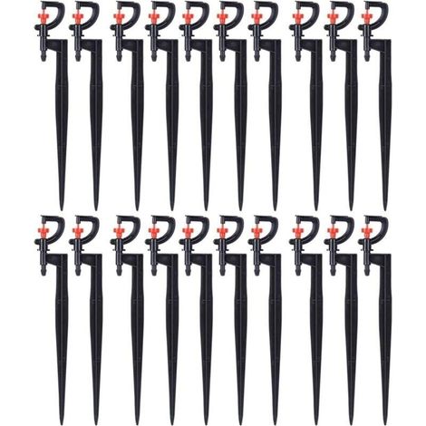 Irrigatore, 20 pezzi, microirrigatore rotante a 360 gradi, tipo G