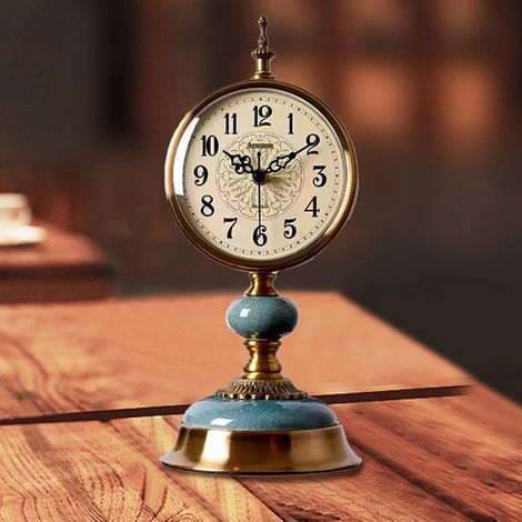 Horloge de Bureau Vintage de Style Européen, Classique Horloge Antique (1/5)