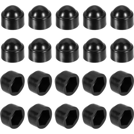 20 Pièces Capuchon de Protection pour Écrou M5x8x10mm (Noir) (1/5)