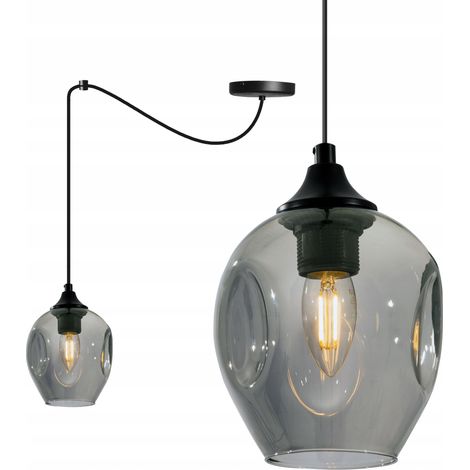 LAMPADA A SOSPENSIONE MODERNA A FORMA DI RAGNO IN VETRO