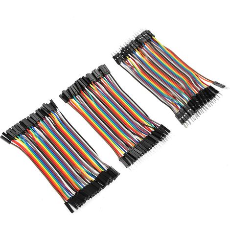 3pcs Colorful 10cm Jumper Wires Kit 40pin M to F / 40pin M to M / 40pin F to F for Breadboard