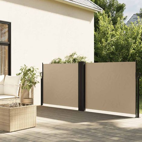 Seitenmarkise Ausziehbar Beige 120x1000 cm