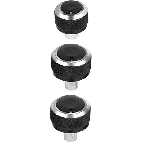 Aluminum Car Air Conditioning Control Panel Switch Knob, Suitable for Golf 5 Mk5 2005-2009, Set of 3 (1/2)
