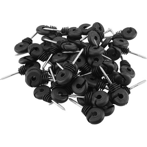 Anneau isolant à vis courte, 200 pièces, accessoire de poteau de clôture électrique pour prairie (1/5)