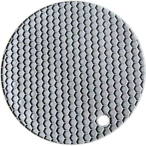 17 x 17 x 0,3 cm,Salvamanteles de silicona,10 unidades,Salvamanteles redondo con diseño de panal,Salvamanteles de silicona resistente al calor (1/5)