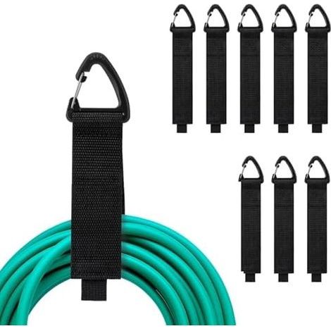 8 Pcs Organisateur de Câbles pour Rangement, Sangles Trilancer Auto-agrippantes, Support Accrocher des Tuyaux ou Cordons Attacher aux Murs les Câbles,les Fils,les Corde,les Tuy - (1/5)