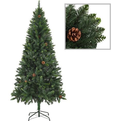 Albero di Natale Artificiale con Pigne Verde 180 cm (1/5)
