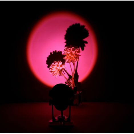 MINKUROW Lampada Sunset Projection Light Visual Led Romantic Modern Usb Night Light Atmosfera Soggiorno Arredamento Camera Da Letto Rosa