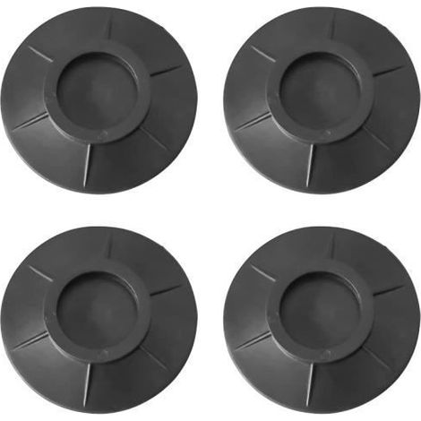 Tapis de lave-linge antidérapant Patins Anti Vibration universel - Noir - Lot de 4 - Caoutchouc - Antivibration (1/4)