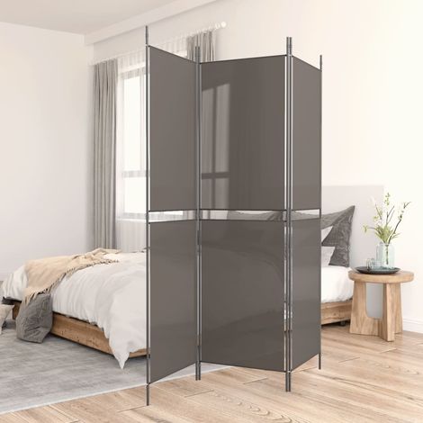 Cloison de séparation 3 panneaux Anthracite 150x180 cm Tissu (1/5)