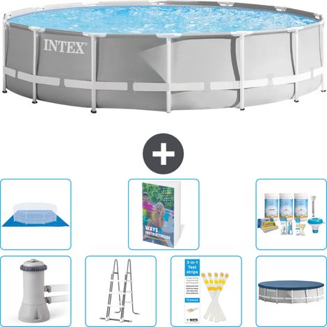 Intex Piscina Prism Frame Rotonda - 427x107 cm - 8-pezzi  S599 (1/3)