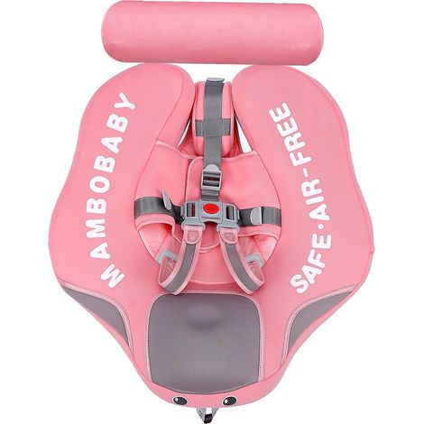 Nicht aufblasbarer Babyschwimmring mit Schwanzflosse für Kleinkinder von 3-24 Monaten, Mont-Pink