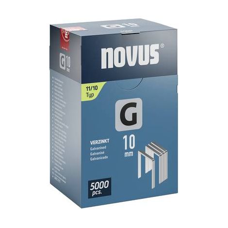 Grapas Novus tipo 11 ancho 10.6 mm alambre 1.25 mm