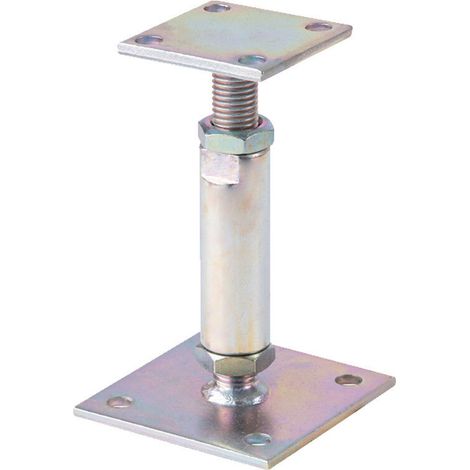 Pied de poteau sur platine réglable 10X100X100X130X130 GAH 212391