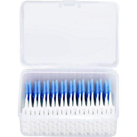 Brossettes Interdentaires Jetables, Lot de 160, Bleu, Soie Dentaire Souple pour Soin Bucco-dentaire Adultes Enfants