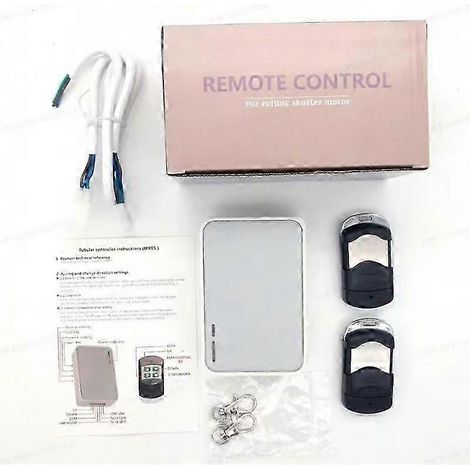 Télécommande universelle sans fil 433 MHz pour porte de garage, récepteur et émetteur RF pour moteur tubulaire de volet roulant. (1/5)