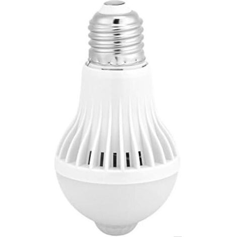 Lampe LED avec détecteur de mouvement E27, capteur infrarouge intelligent, lampe LED PIR, veilleuse automatique (5W)